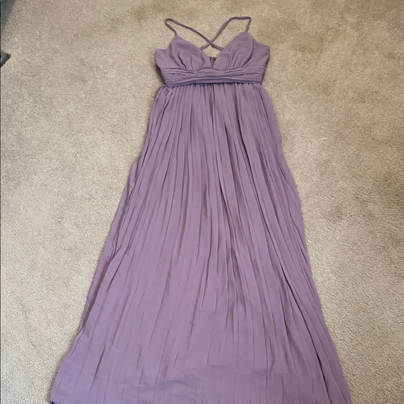 Lulu's Lavender Pleated Dress - Picture 2 of 7